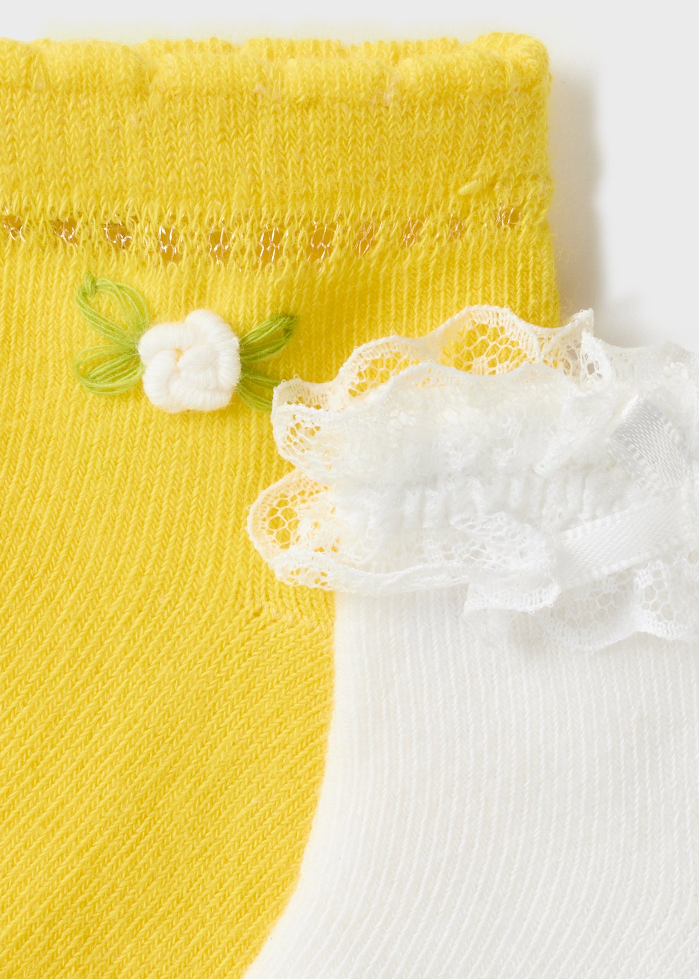 Pacote com 2 pares de meias sociais de algodão orgânico para bebê