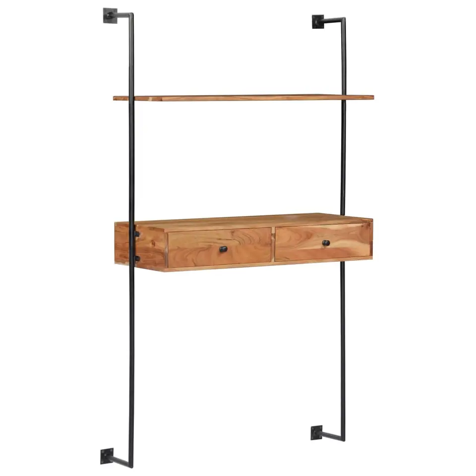 vidaXL - Wandbureau - Bruin - Hout