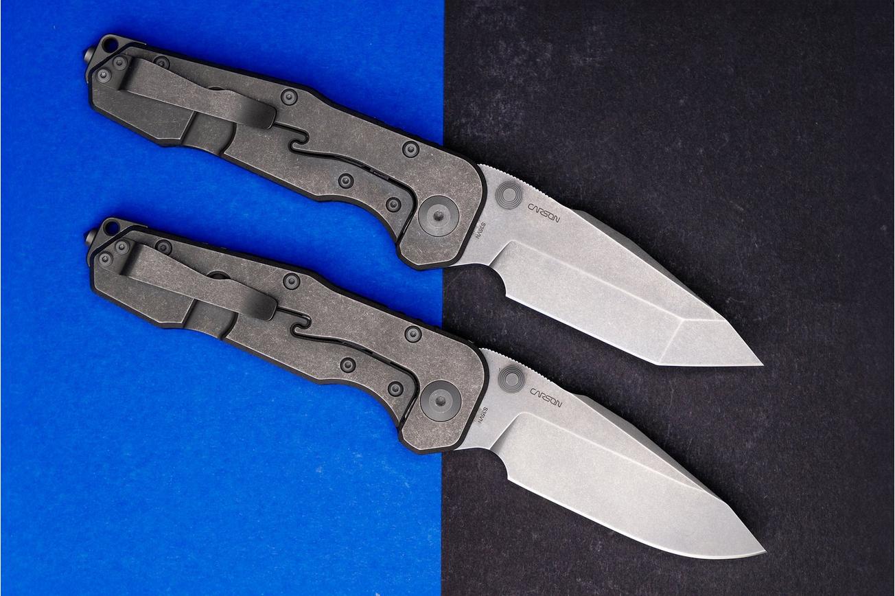 Real Steel 9913 Evolution, Carbonfiber Titanium, Droppoint, zakmes, Carson Huang design