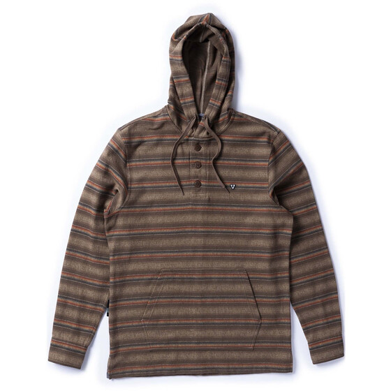 Vissla Descanso Hooded Popover Dark Earth Men FA24