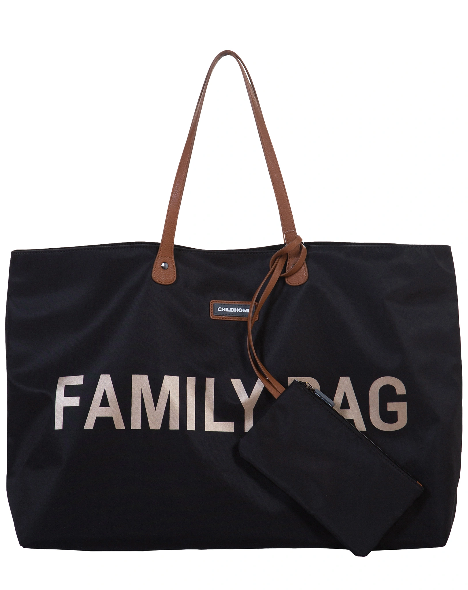 Wickeltasche FAMILY BAG (55x18x40) in schwarz/gold