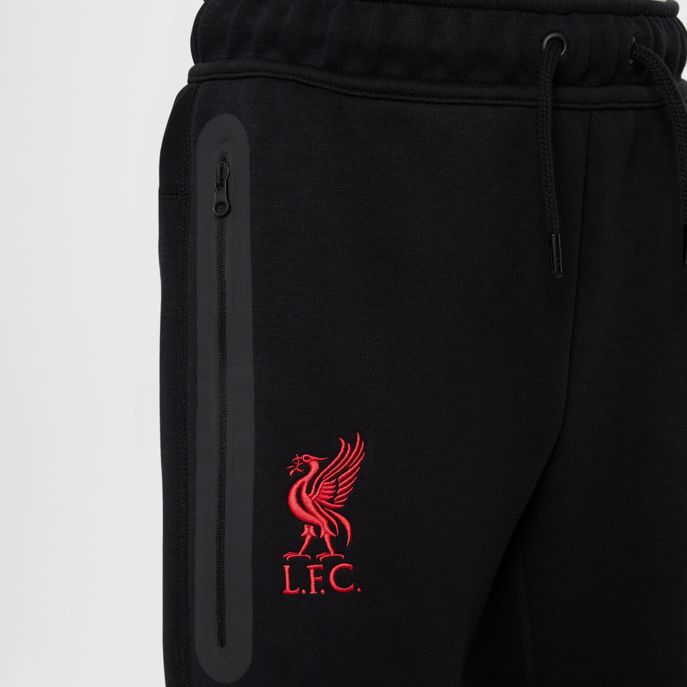 Nike Liverpool Tech Fleece Joggingbroek 2024-2025 Kids Zwart Rood