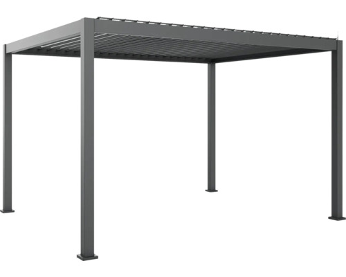Pergola Mirador Deluxe 111 smart 3x4 met elektrische aandrijving inclusief sfeerverlichting, paaldikte 11 x 11 cm, 301,24 x 392,7 cm, antraciet
