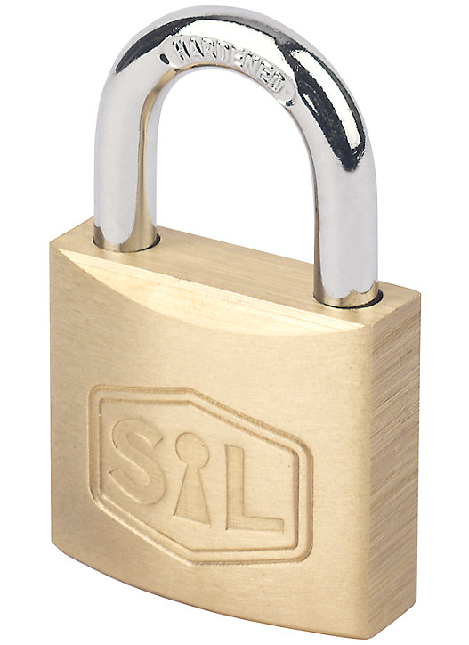 Cadenas à clé Smith & Locke en laiton l.30 mm anse en acier trempé