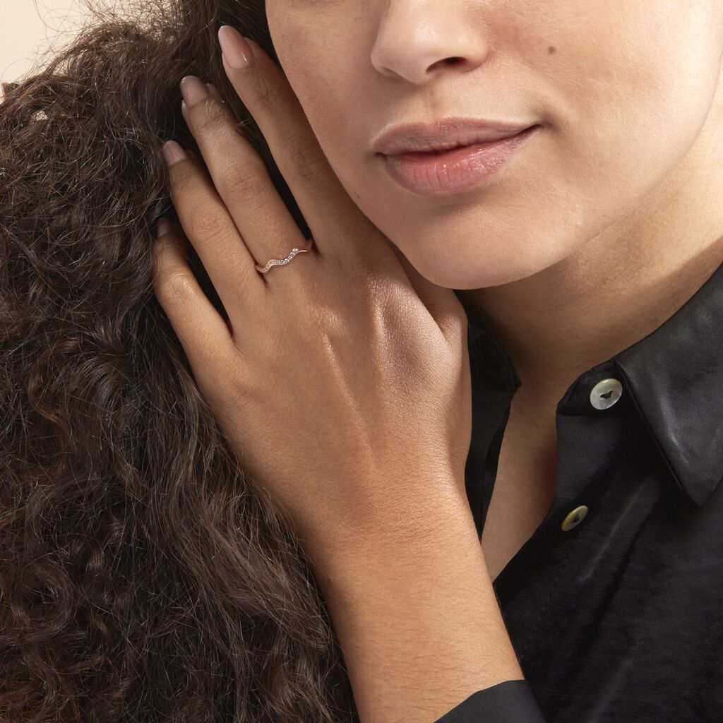 Bague Jasmyn Argent Rose Oxyde De Zirconium