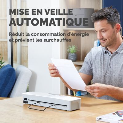 Fellowes Pixel - Plastifieuse A3 - de 80 à 125 microns, à chaud et à froid - anti-bourrage - temps de chauffe rapide