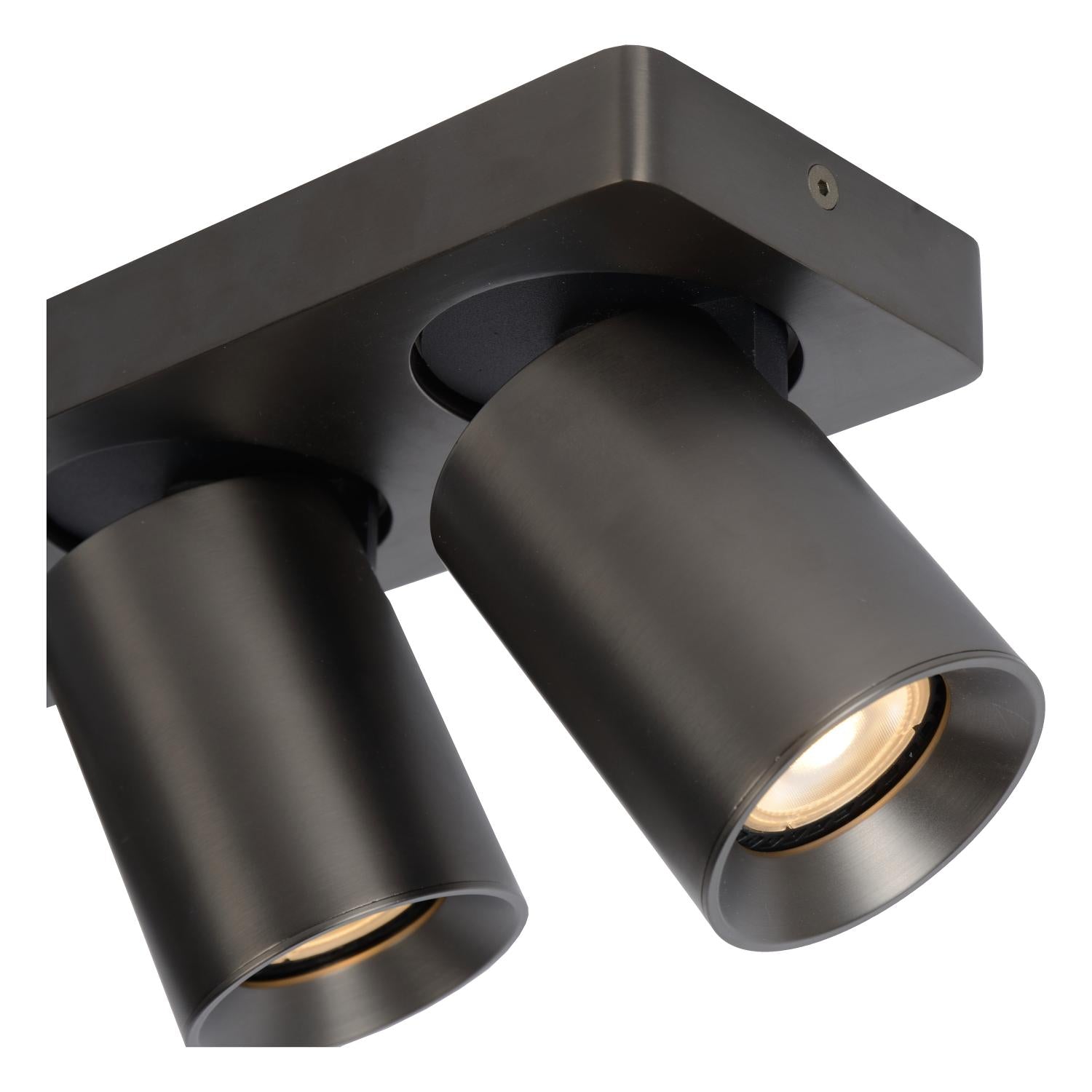 Nigel 3 spot LED zwart staal