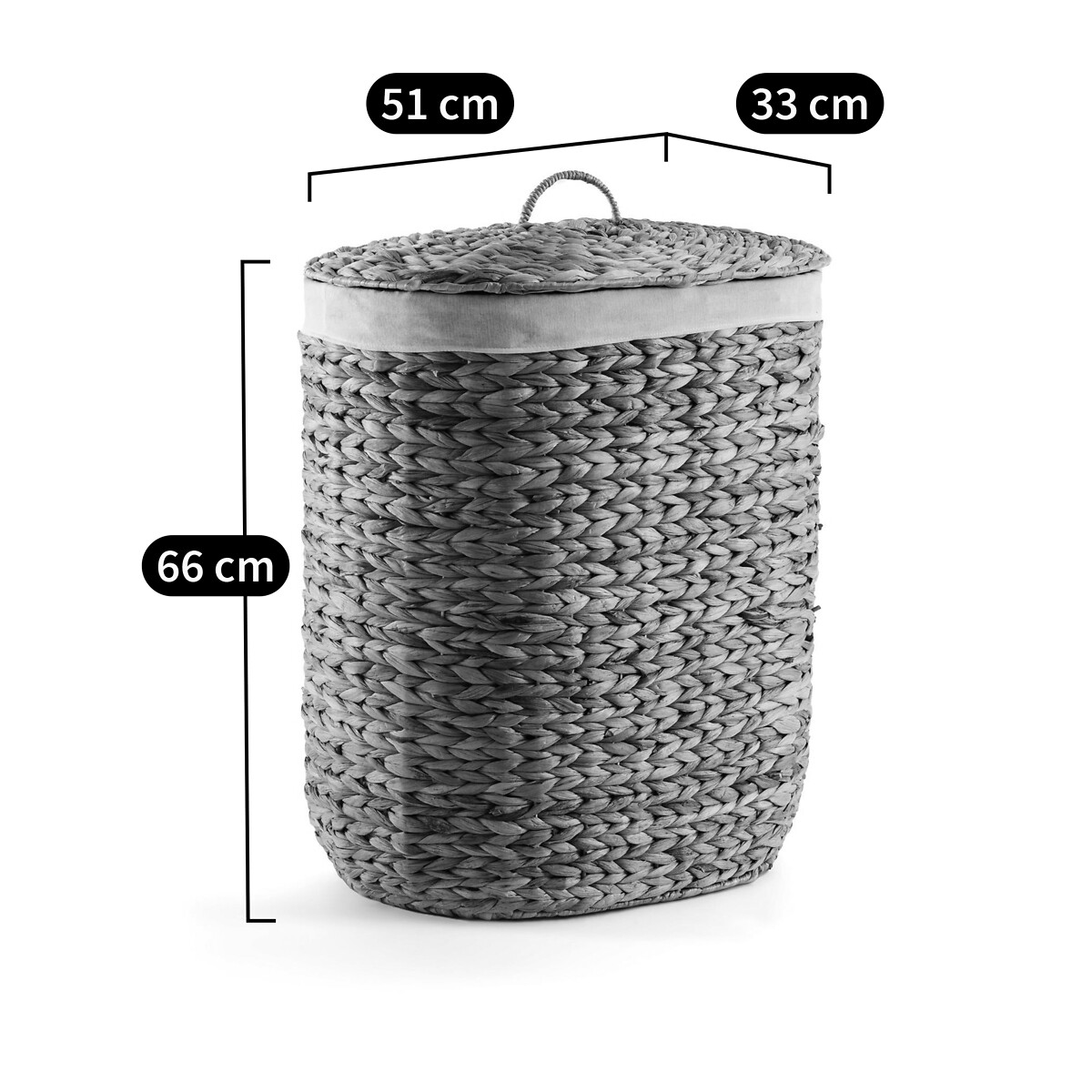 LA REDOUTE INTERIEURS<br>Cesto oval de linho, Lomopi