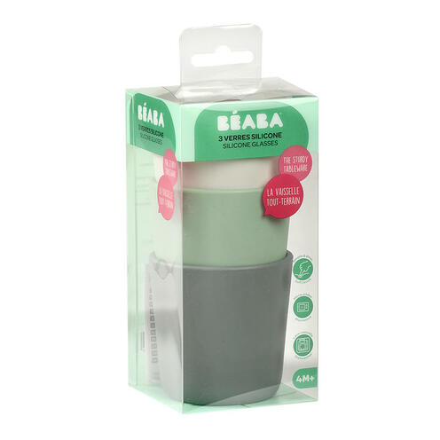 Lot de 3 verres silicone - BEABA