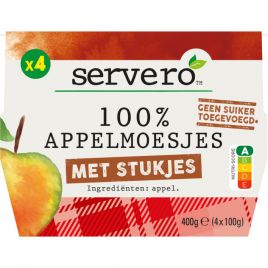 Servero 100% Appelmoesjes met stukjes