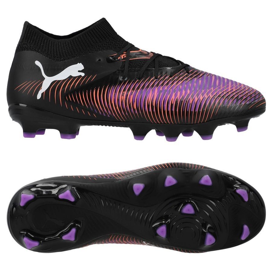 PUMA Future 8 Pro FG/AG Unlimited - Noir/Blanc/Glowing Red Enfant