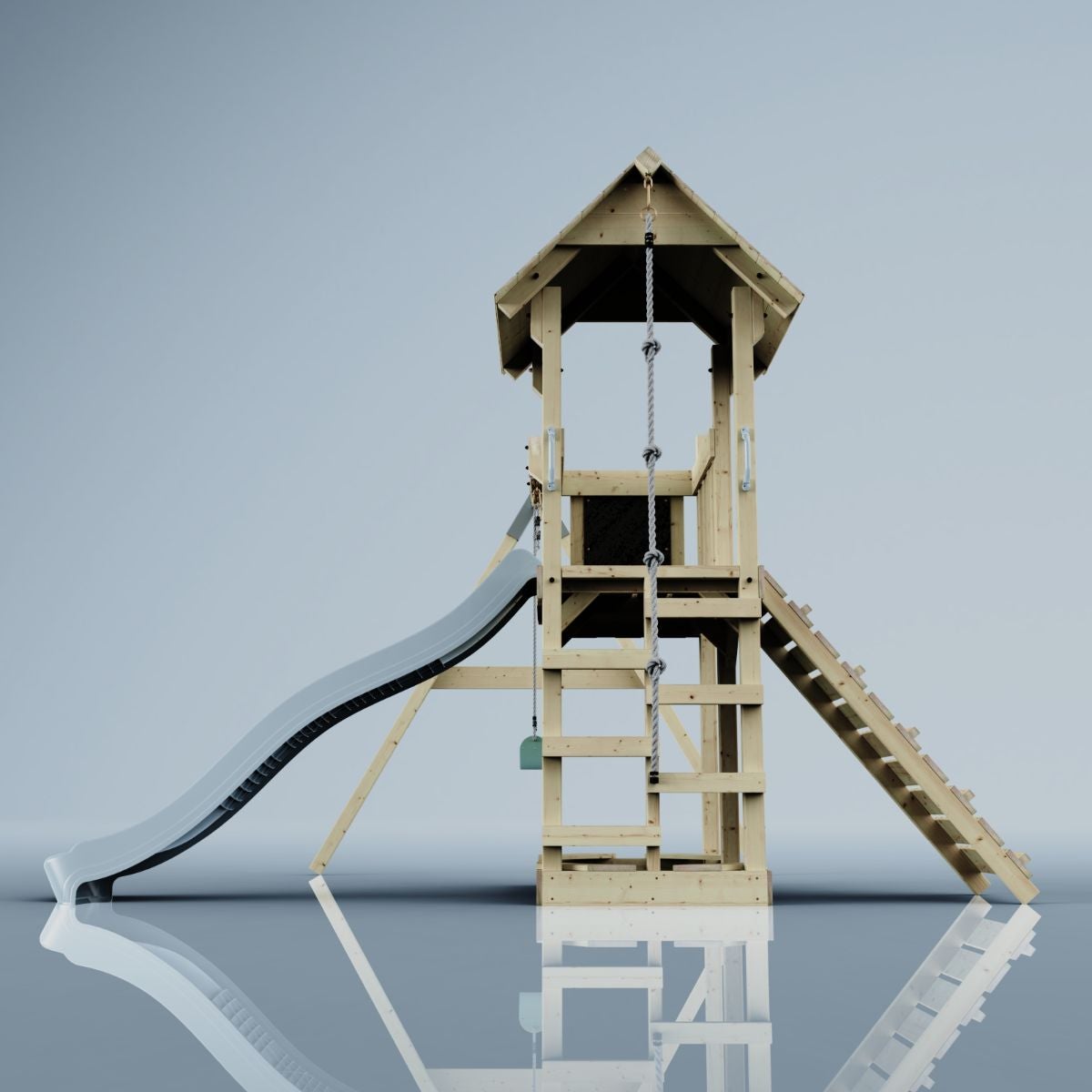 PolarPlay Bergen houten speeltoren in blauw