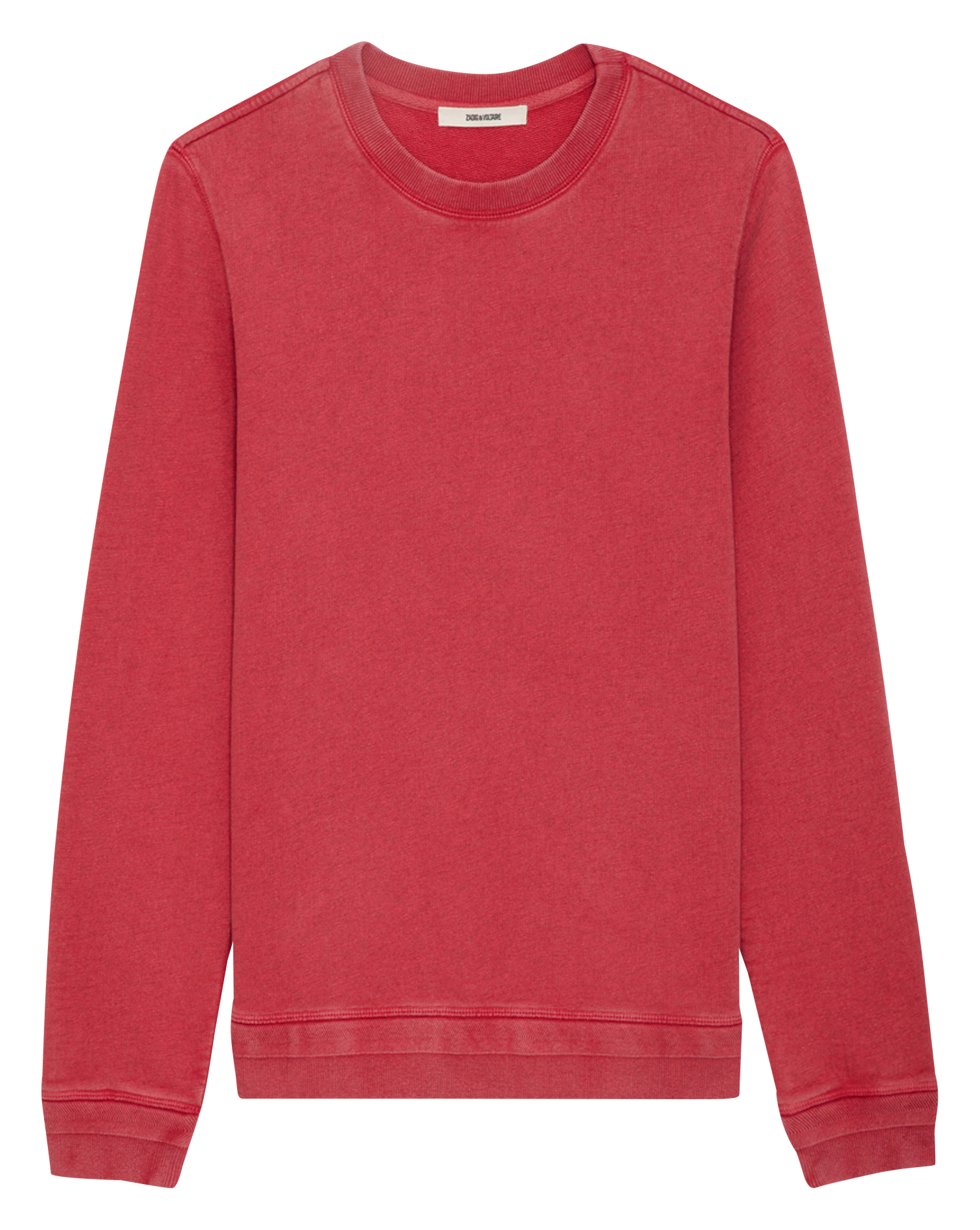 STONY - Sweat col rond en coton bio | Rouge