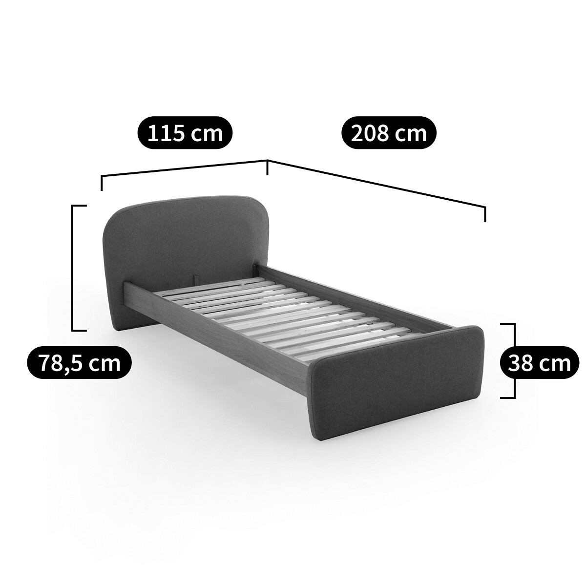 LA REDOUTE INTERIEURS<br>Cama de criança com estrado de ripas, Comète