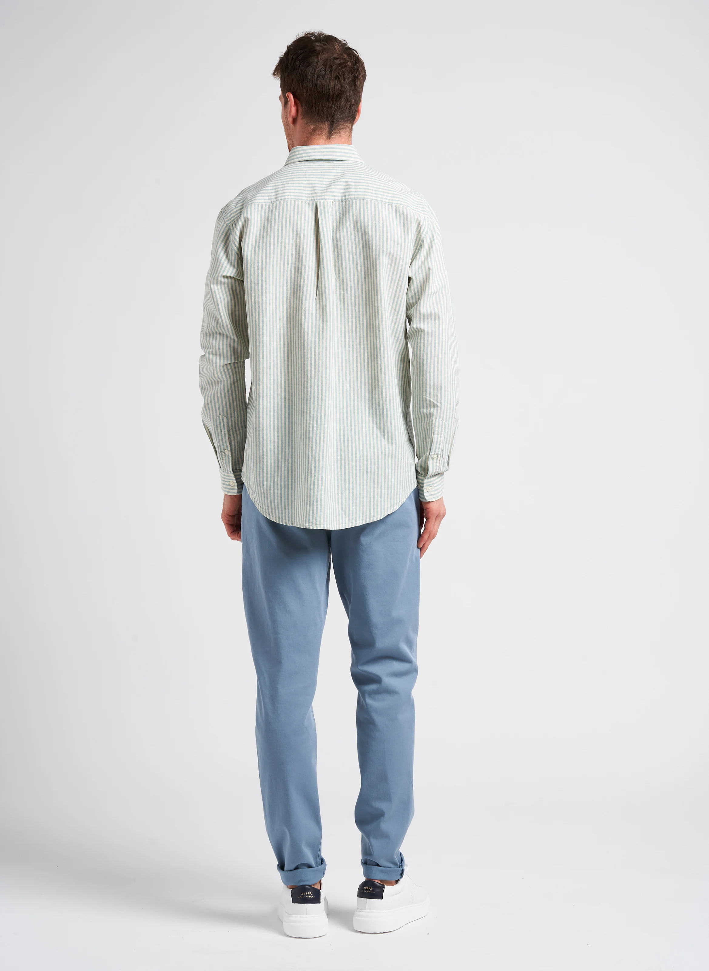 LAVIS - Pantalon droit en coton bio mélangé | Bleu
