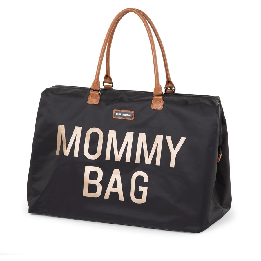 CHILDHOME Mommy Bag Groß Black Gold