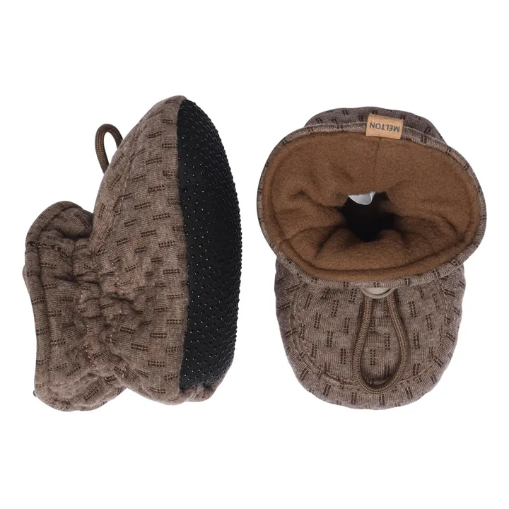 Melton Chaussons Texturé | Marron