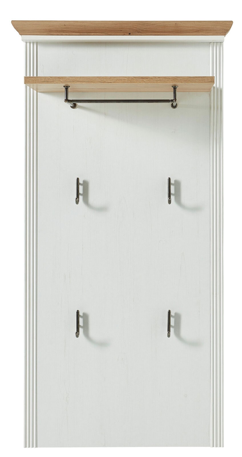Garderobenpaneel VITO Jamin, 30 x 69 x 136 cm, Holznachbildung weiß