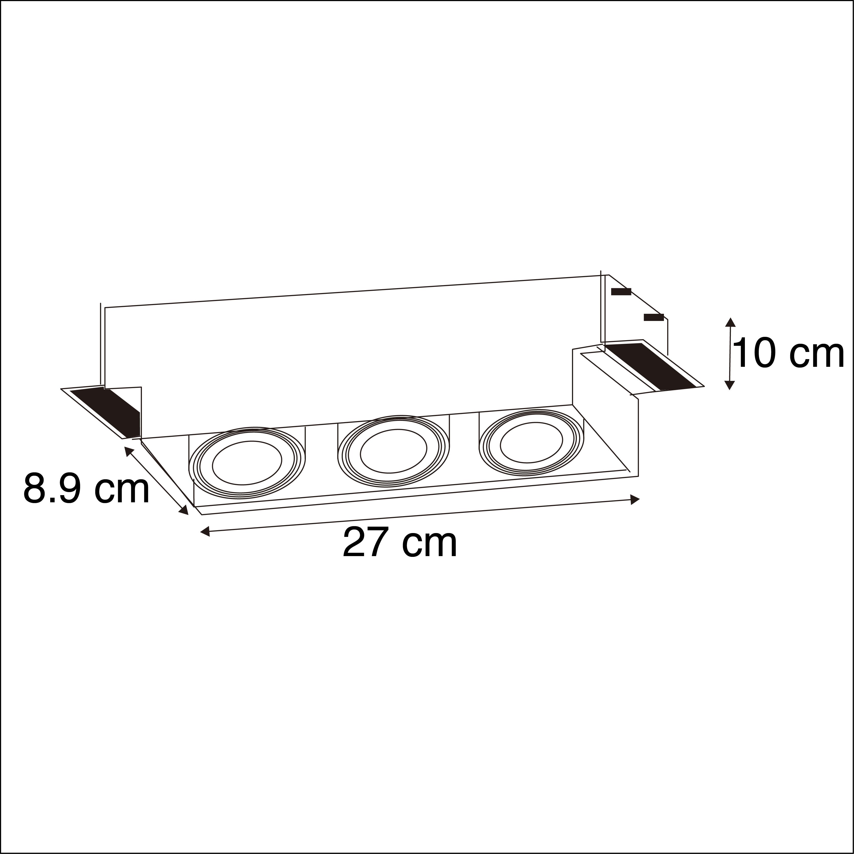 Set van 6 Inbouwspot wit draai- en kantelbaar trimless 3-lichts - Oneon