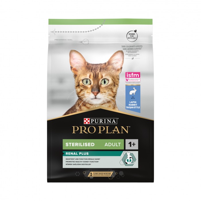 PRO PLAN Renal Plus Sterilised Adult au Lapin - Croquettes pour chat