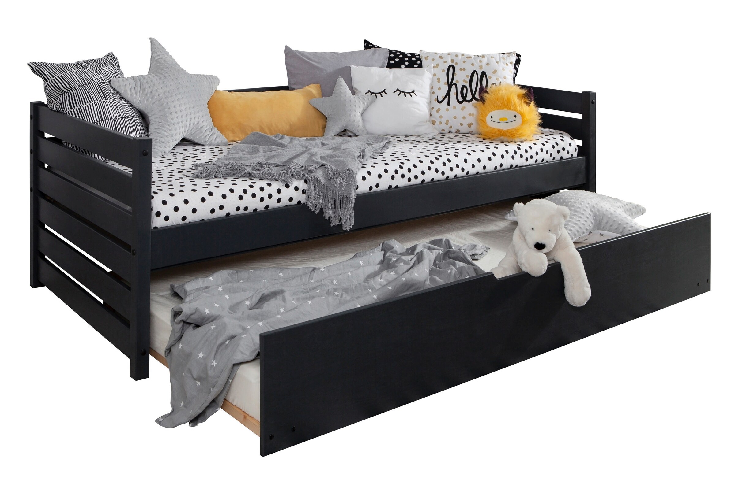Ticaa Sofabett Naomi inkl. Ausziehbett, 90x200 Grau