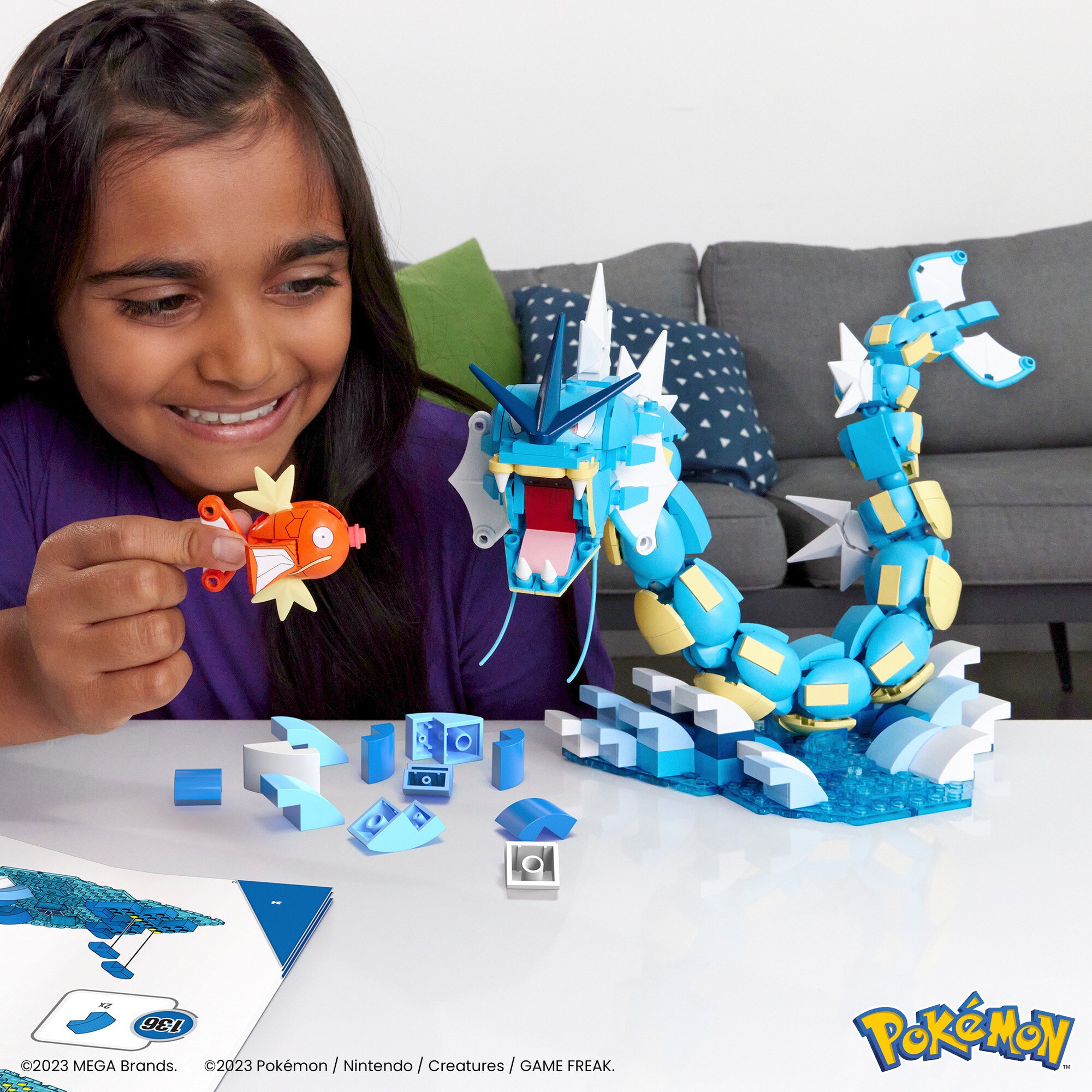 Mattel Konstruktionsspielzeug MEGA Pokémon Magikarp Evolution Set