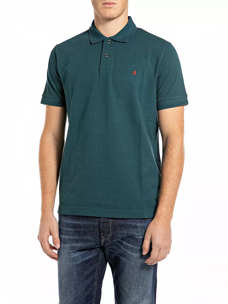 REPLAY Poloshirt dunkelgrün