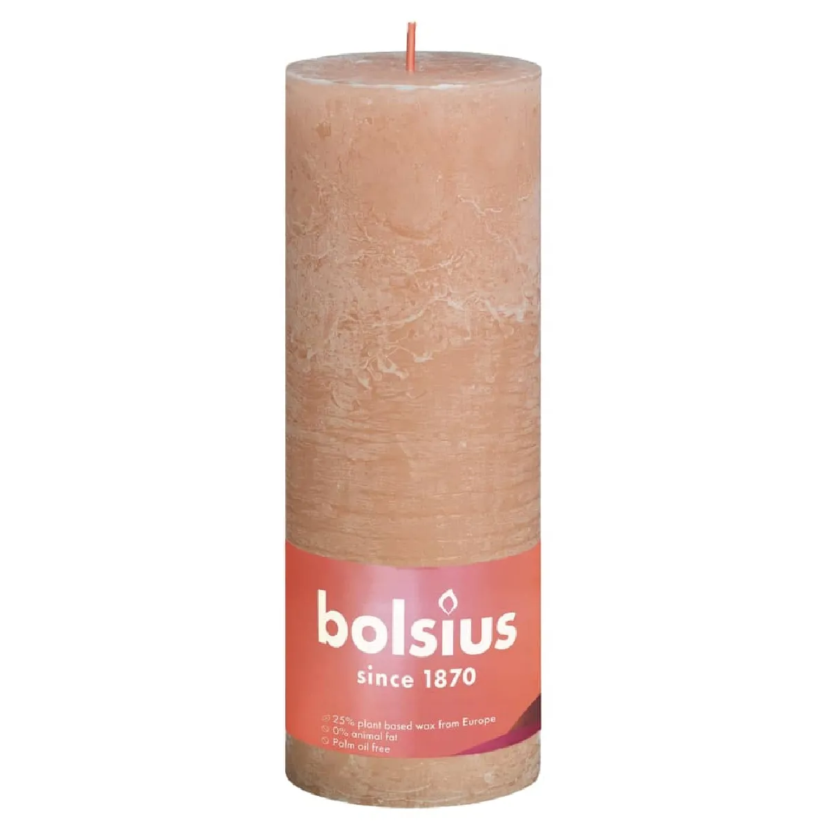 Bolsius Bougies Pilier Rustiques Rose Brumeux 4 pcs