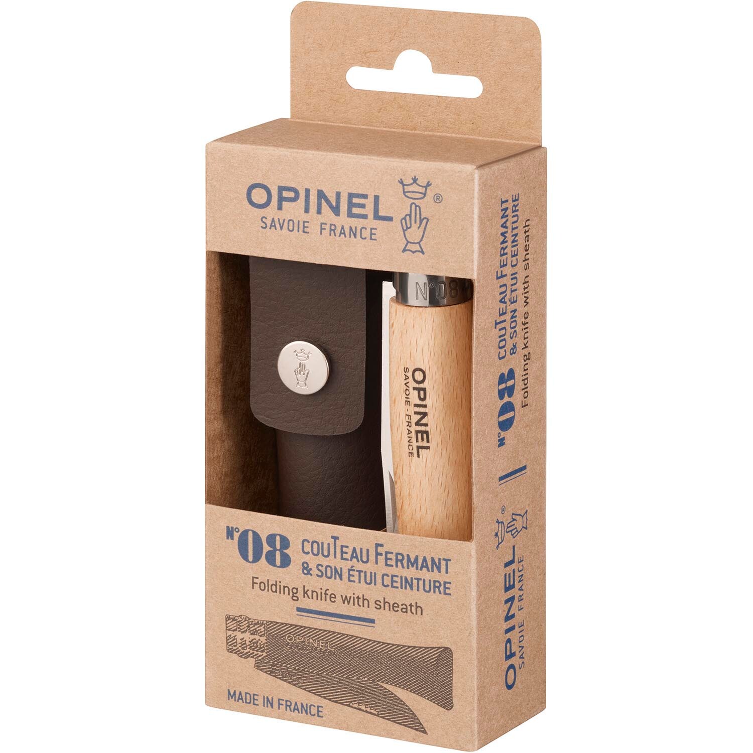 Opinel N°8 Stainless Steel   Sheath