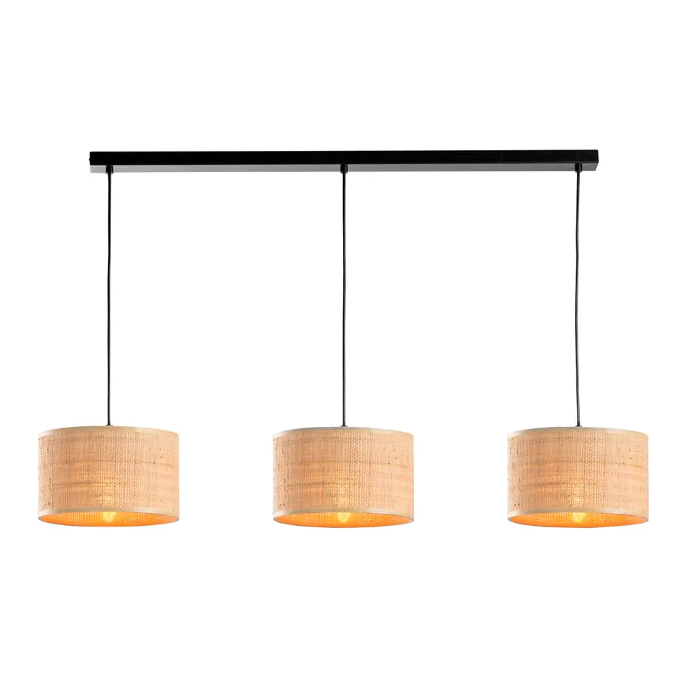 Hanglamp Romana - 3-lichts - naturel - 120x115 cm