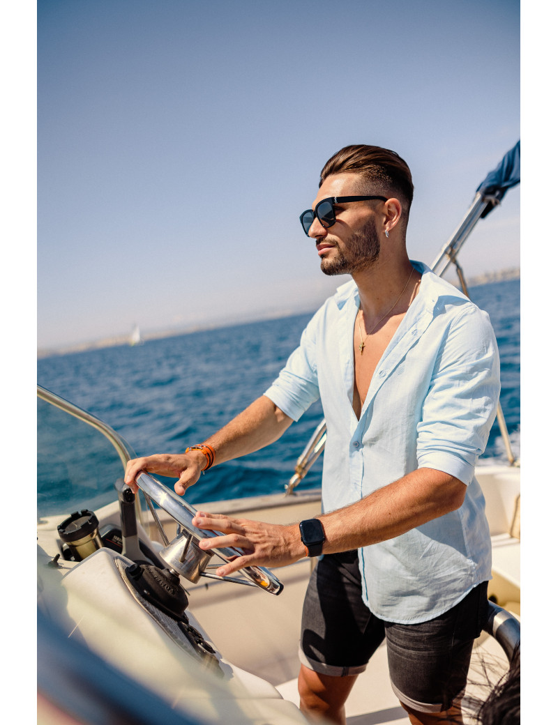 HBT CHEMISE HOMME CHARLIE SHIRT CIEL