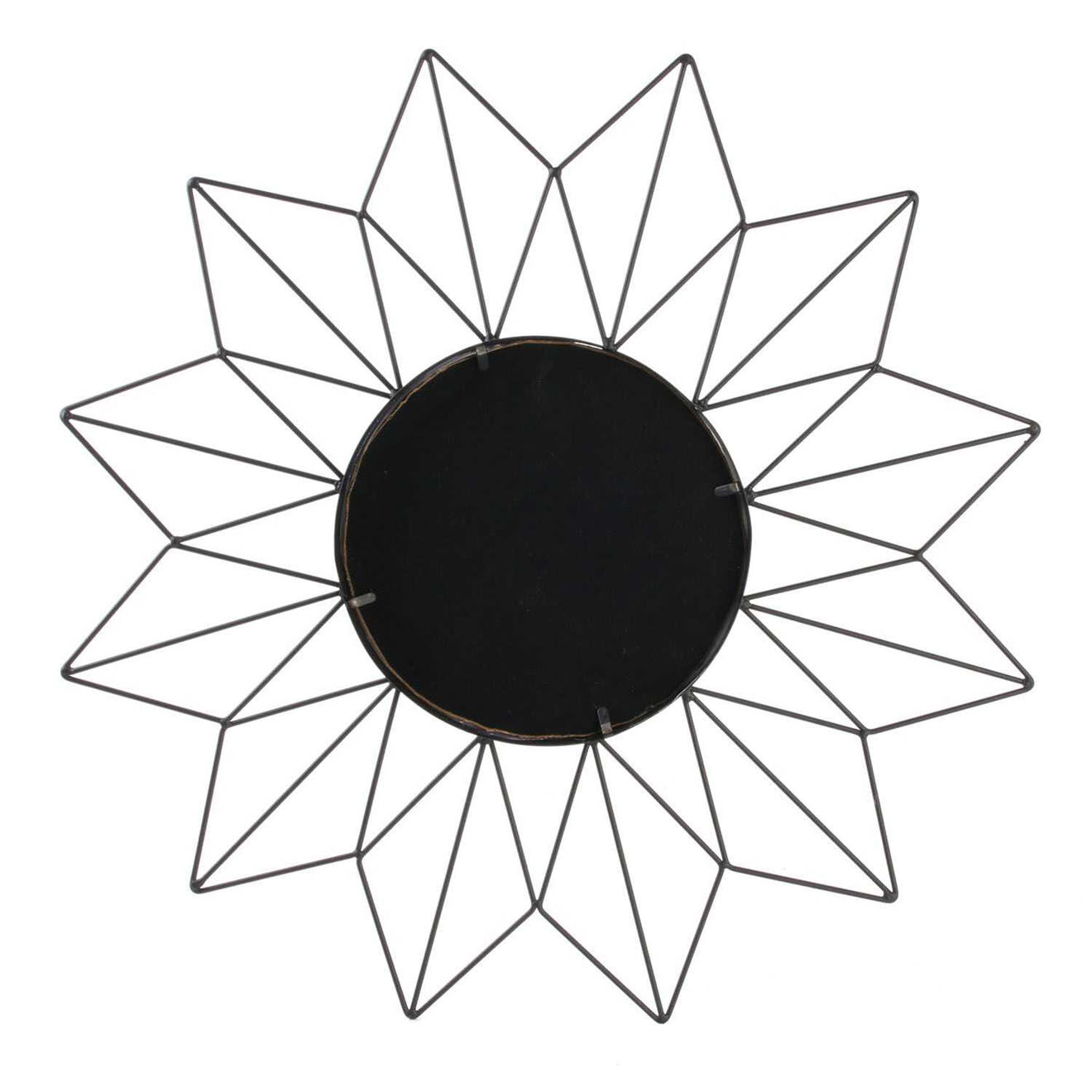 Home Deco Factory Miroir soleil noir - D.49.5 cm