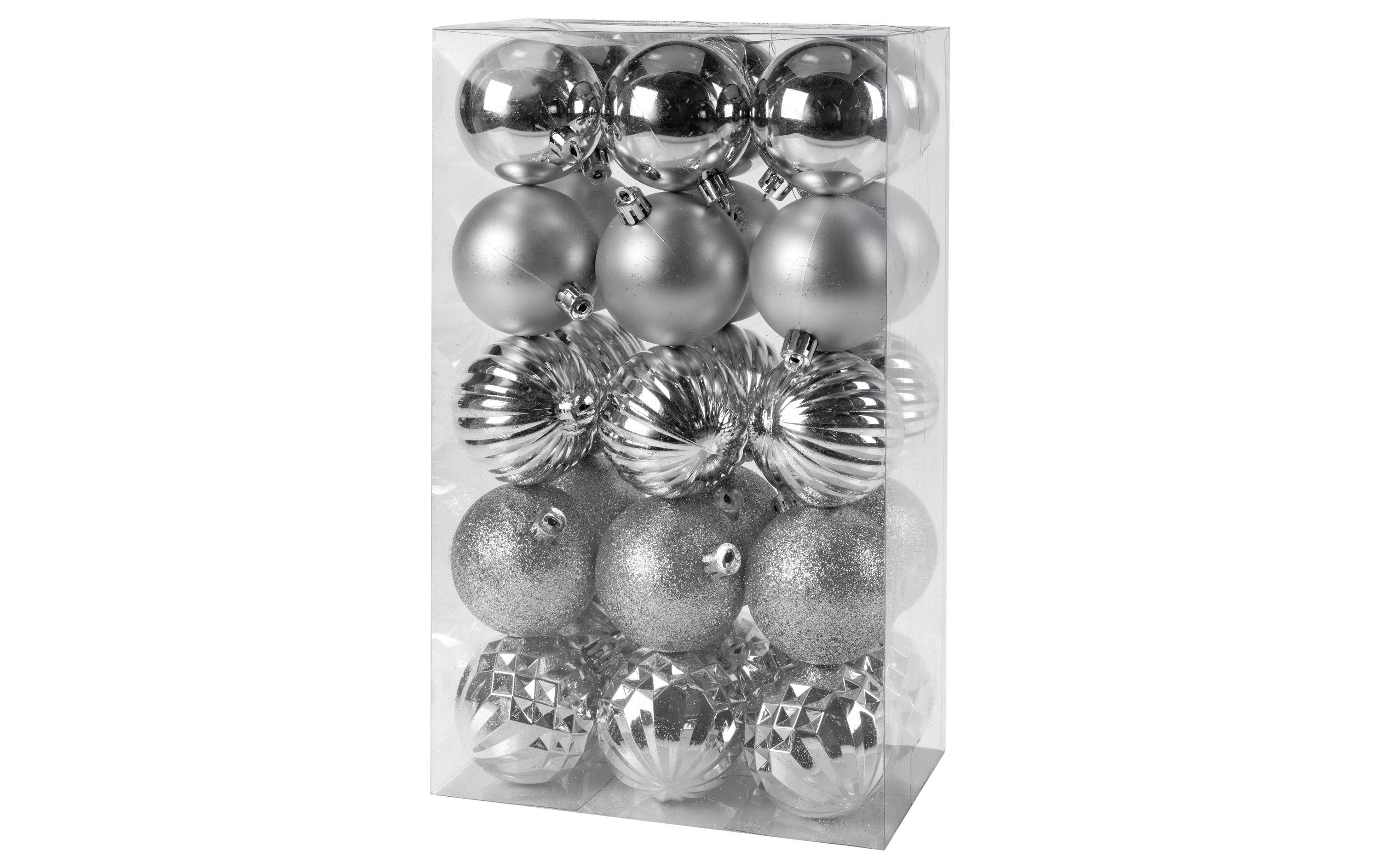 Weihnachtskugel 30 Stück, SilberChristbaumkugeln