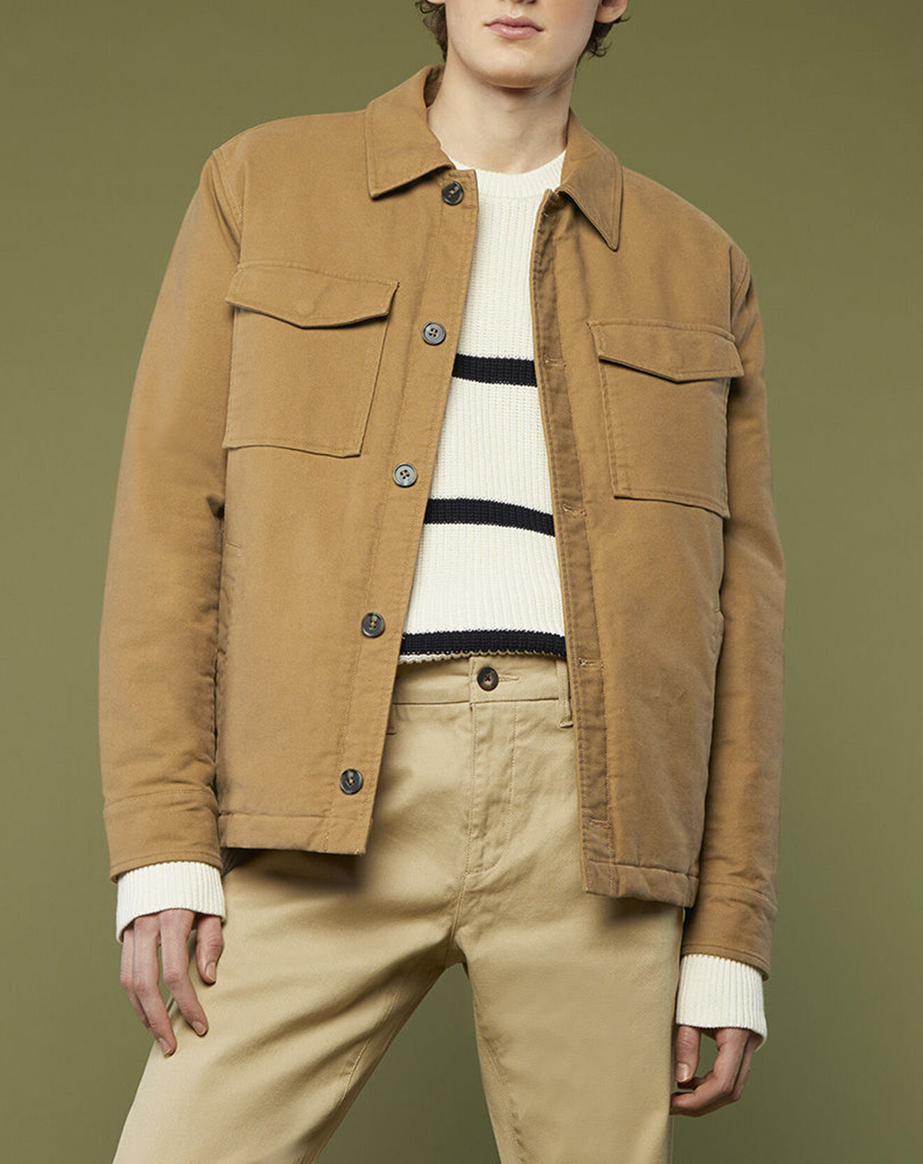 Galeries Lafayette Veste Maskin Moleskin camel