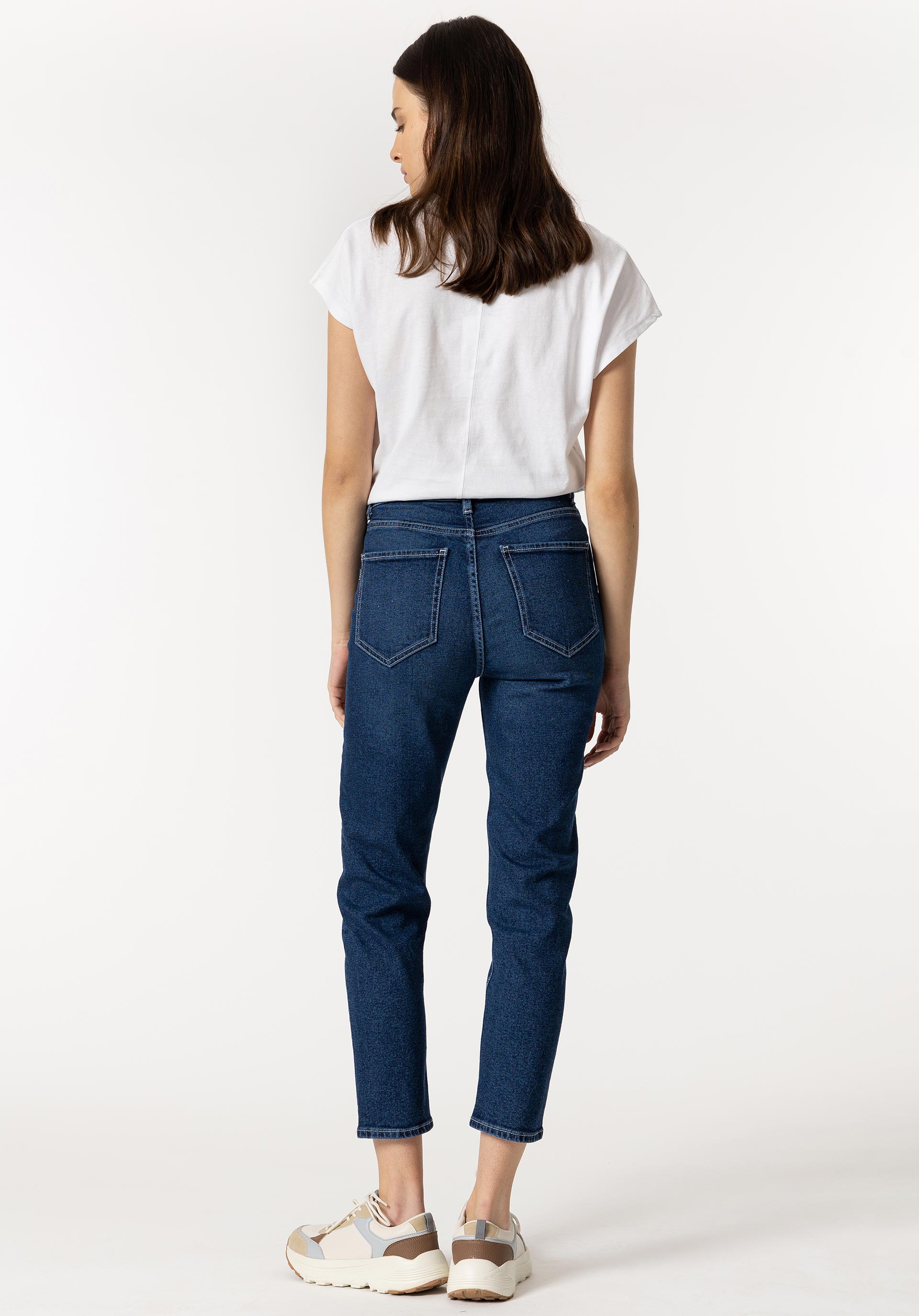 Jeans Mom Slim Fit Cintura Alta