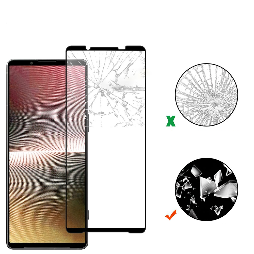 Sony Xperia 1 VI Full-Screen Vollbild Glas Display mit Rahmen - Schwarz