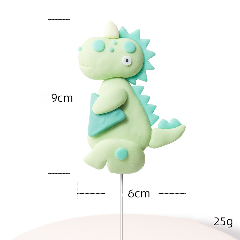 (15-tlg. Set) Kuchenstecker Weichkeramik Kinder Tortenstecker Topper Dekoration für Torten / Kuchen - Dinosaurier