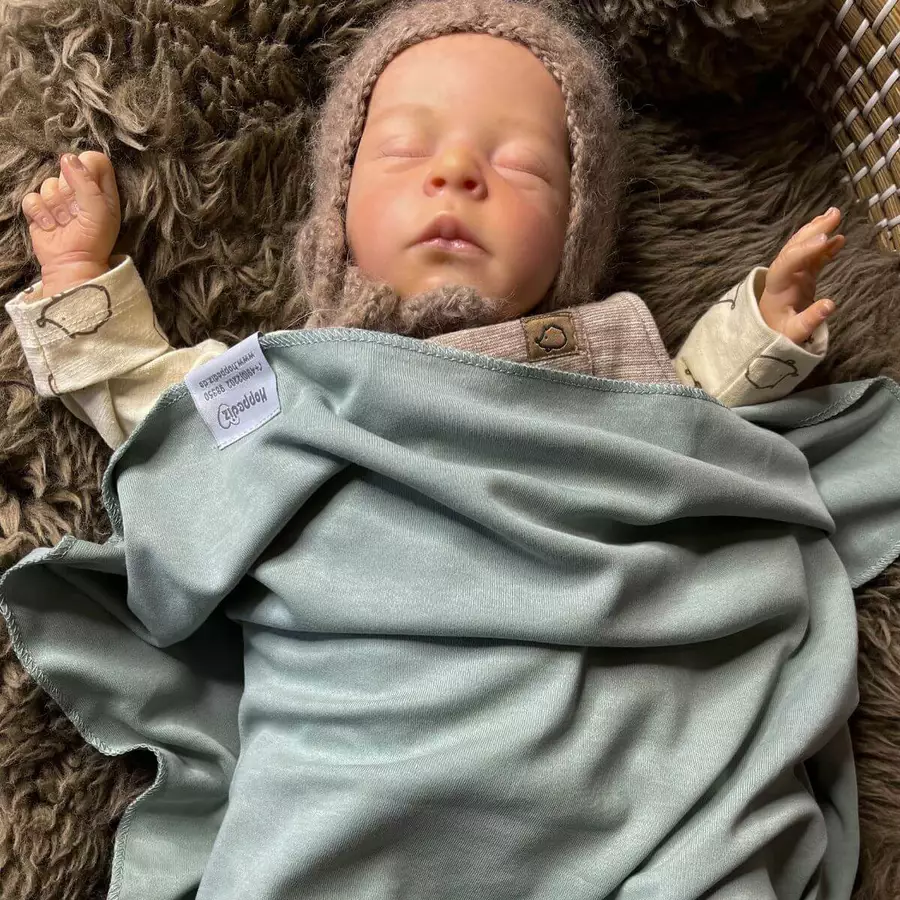 Hoppediz Babydecke Pucktuch salbei