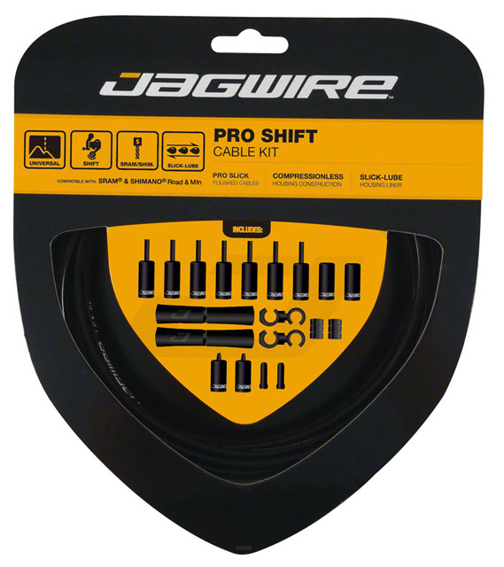 Jagwire Pro Gear Kabelsæt Race/MTB Sort