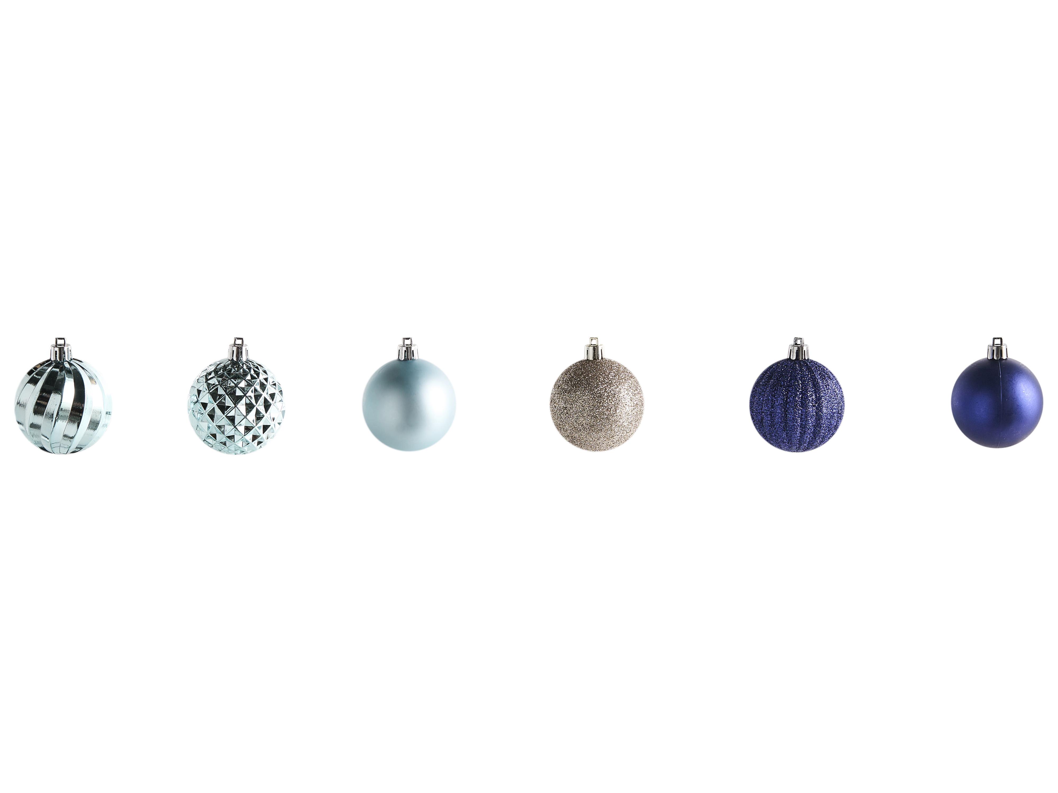 Set van 96 kerstballen PIELINEN Blauw
