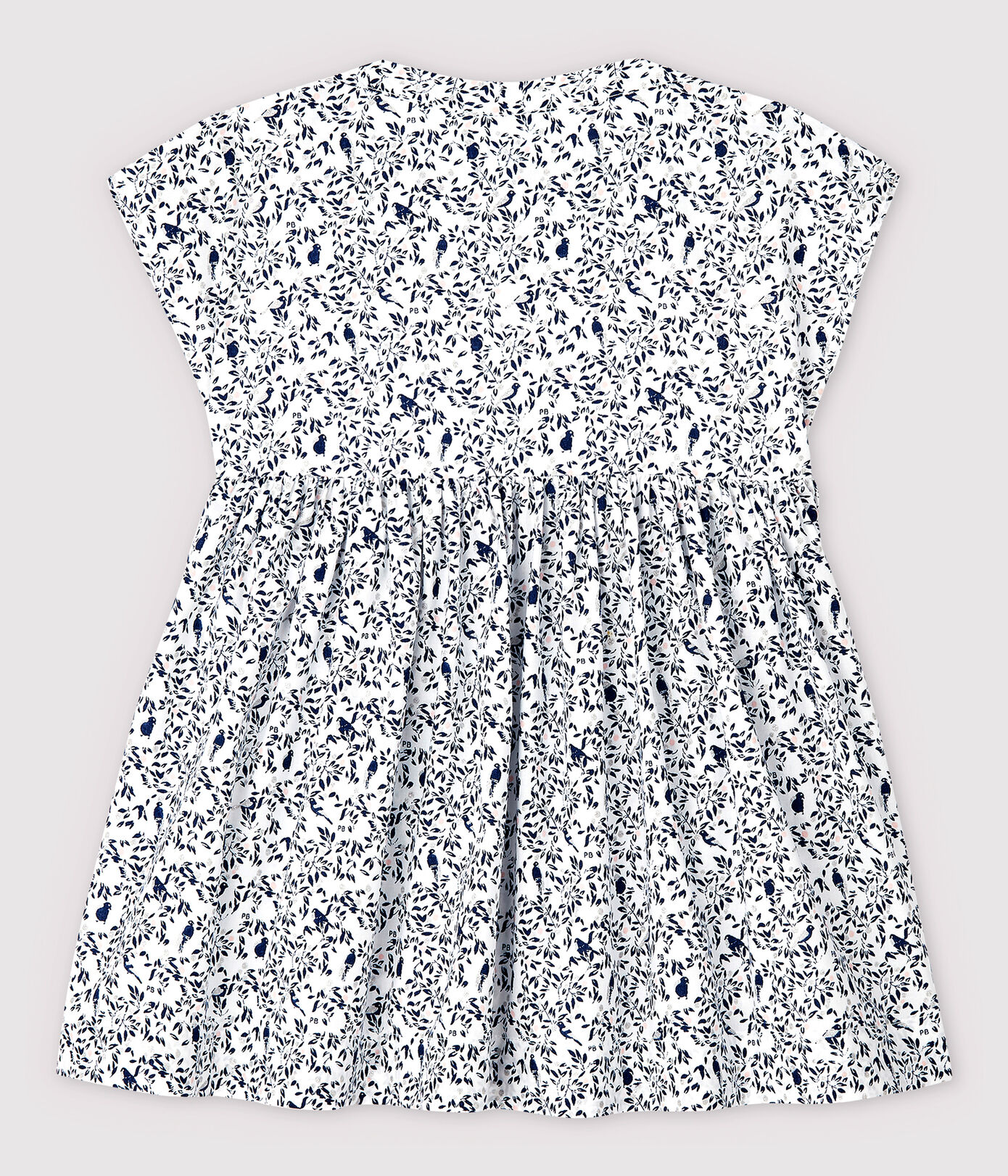 Robe manches courtes en popeline bébé fille