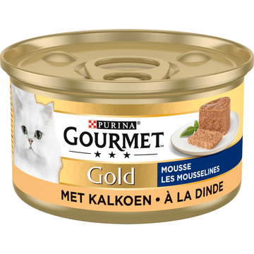 Gourmet Gold Mousse Kattenvoer nat met Kalkoen