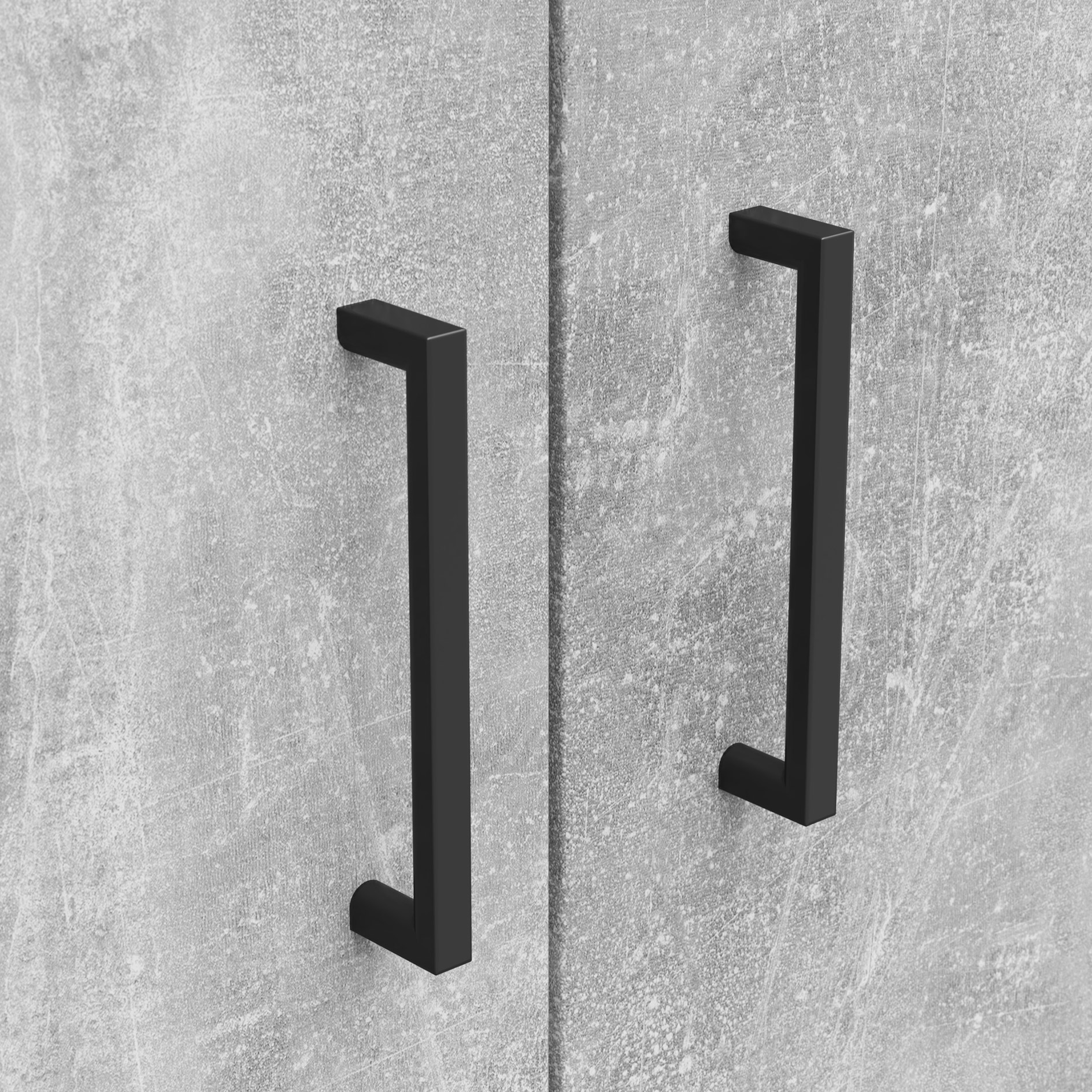Drehtürenschrank - Betonoptik - Breite 80 cm