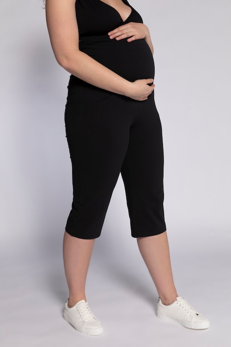 Bellieva-Caprihose, Umstandshose, Elastikbund, Biobaumwolle, GOTS