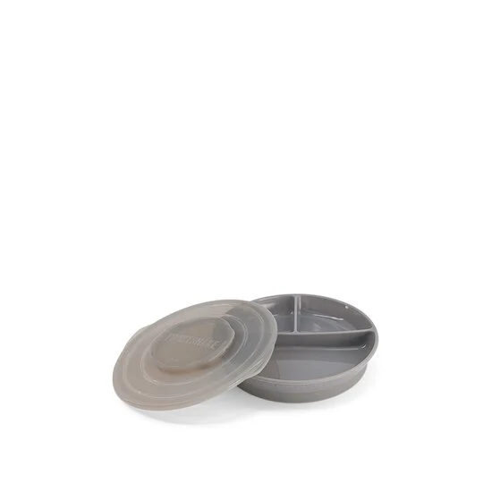 Assiette compartimentée   Gris        6 mois +   de               Twistshake
