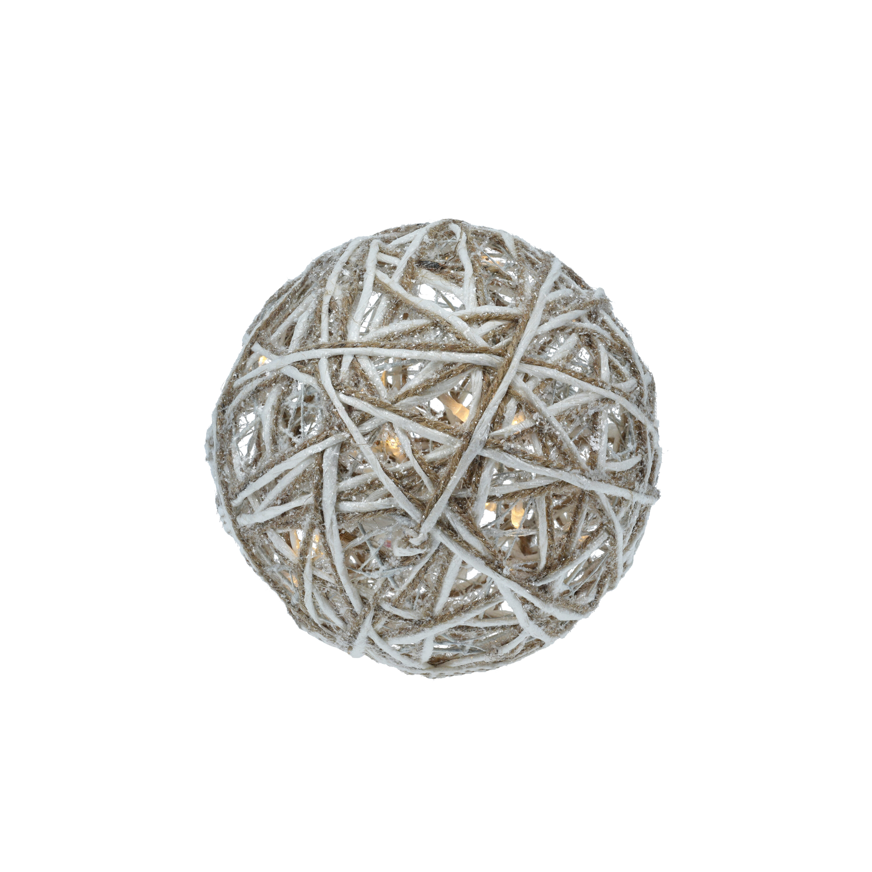LED Deko Leuchtkugel 20 cm grau