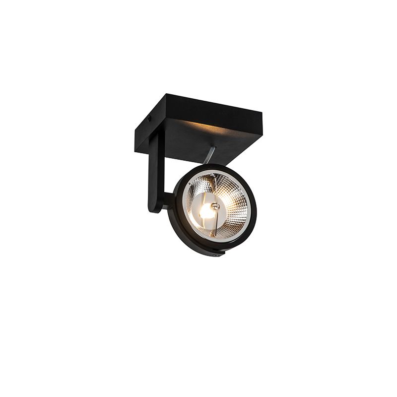 Moderne plafondspot zwart draai- en kantelbaar GU10 111mm - Master