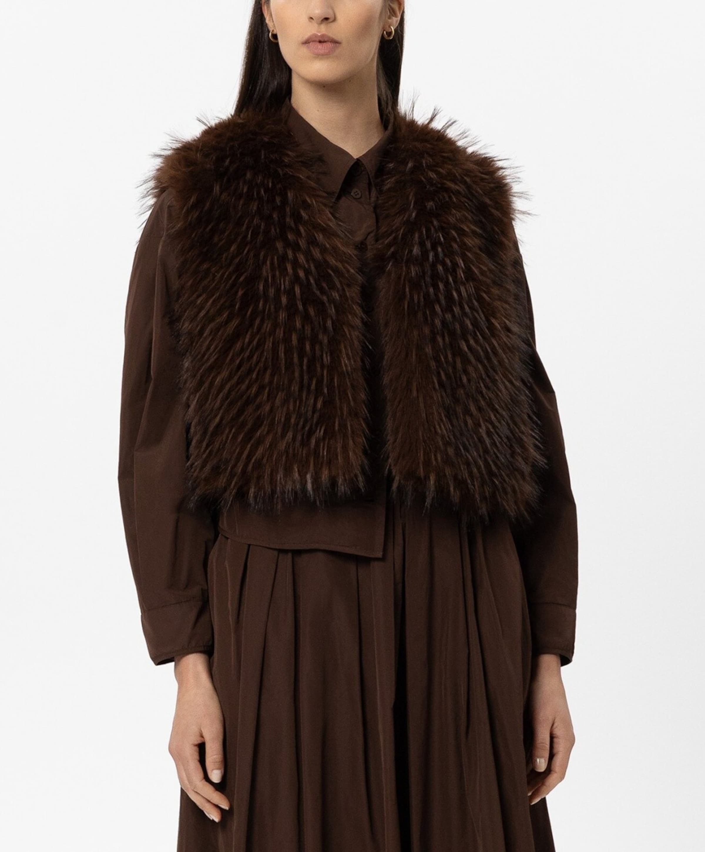 LUISA CERANO Dames gilet bruin