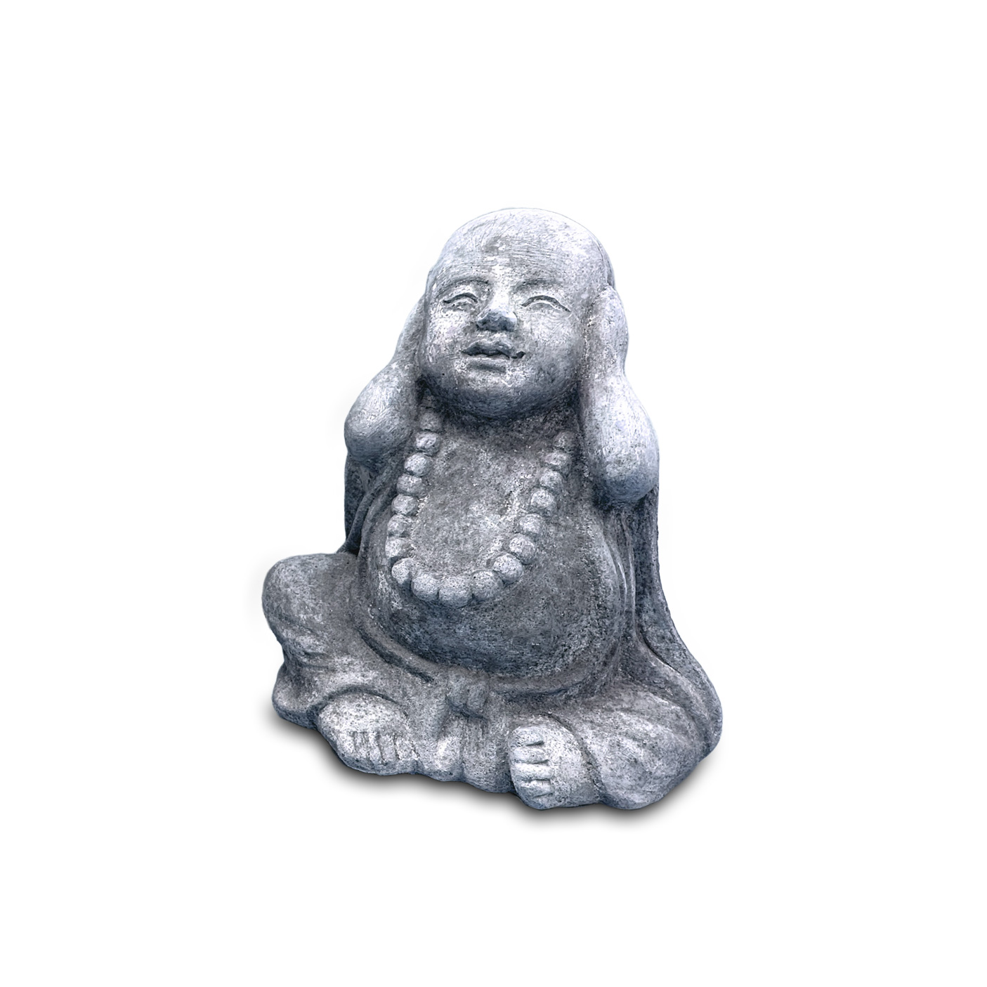 Zementfigur 'Happy Buddha - nichts hören', H 17 cm, B 14 cm, T 10 cm günstig bestellen