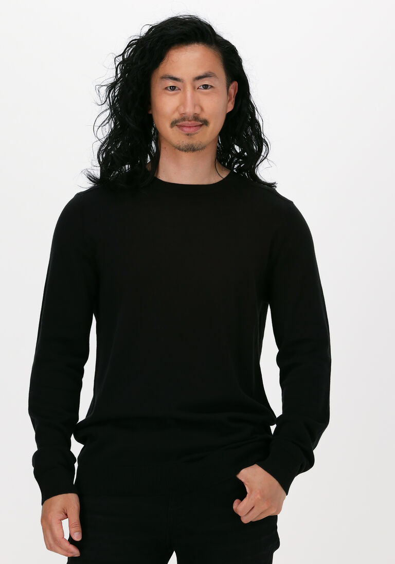 SELECTED HOMME zwarte selected homme trui slhberg crew neck b
